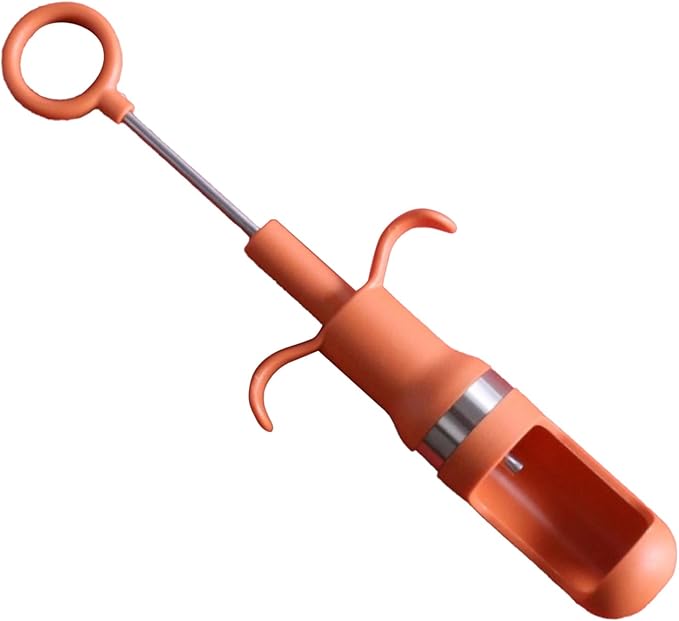 Red Dates Corer, Jujube Pitter Multifunctional, Portable Fruit Core Remover with Unique Design Fruit Core Remover for Red Dates, Pear, Cherry, Jujube (Orange)