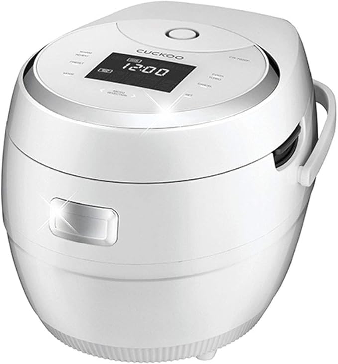 CUCKOO CR-1020F 10-Cup (Uncooked) / 20-Cup (Cooked) Micom Rice Cooker with Nonstick Inner Pot, 16 Menu Options, LCD Display, Fuzzy Logic Tech, Auto Clean (White)