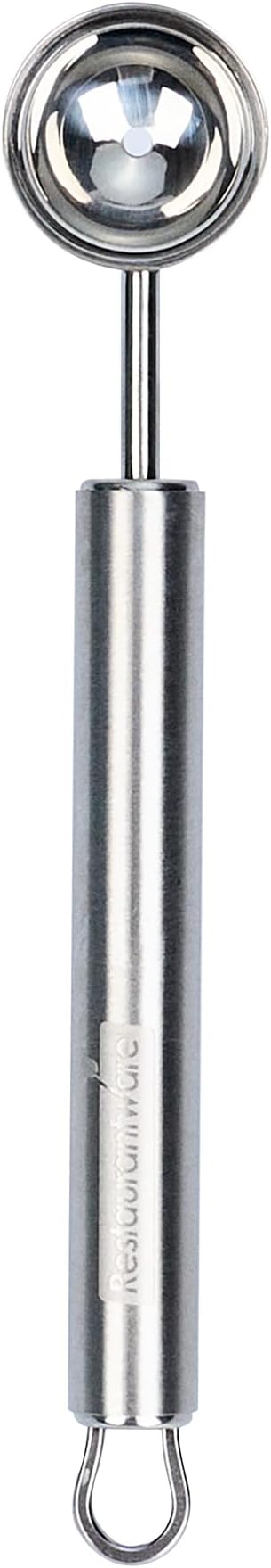 Restaurantware-German Standard 5.9 Inch Melon Ballers, 24 Dishwashable Melon Scoopers - Ergonomic Handle, Creates Smooth Round Balls, Stainless Steel Fruit Scooper, For Watermelon, Cantaloupe