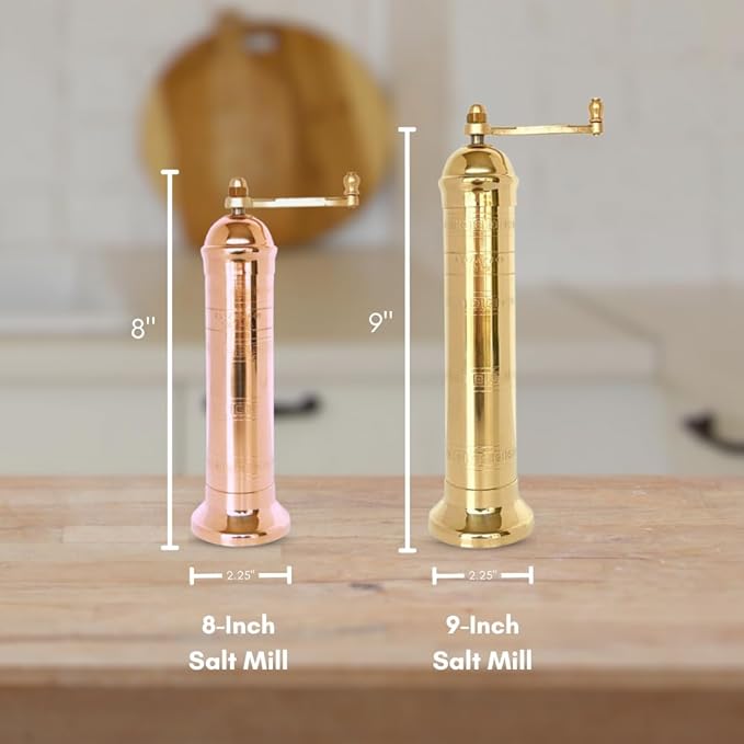 The Original European Mill (Brass, 9-Inch Salt)