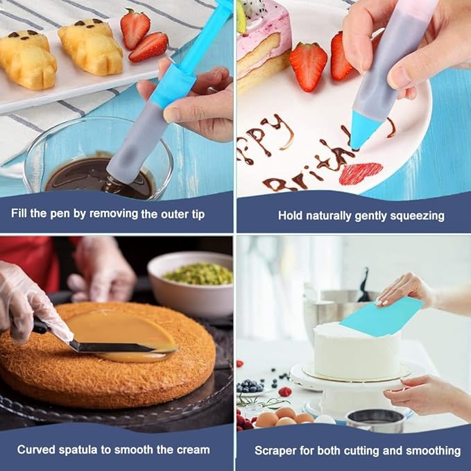 175PCS Icing Decoration Gun Set, Cake Decorating Kit with 48 Piping Tips, Baking Supplies, Icing Gun Kit, Frosting Piping Kit for Beginners, Cupcake, Baking kit, Cake Decorating Tool