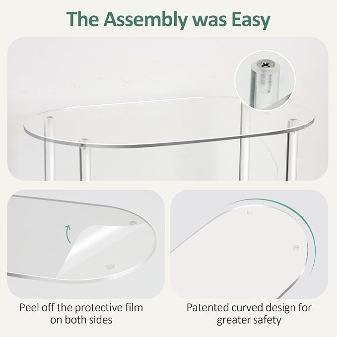 Clear Cabinet Organizer, Storage Shelf Set of 2 | Stackable Kitchen Counter Shelves for Spice Racks, Pantry & Countertop Storage | Space-Saving Bathroom/Desk Organizer