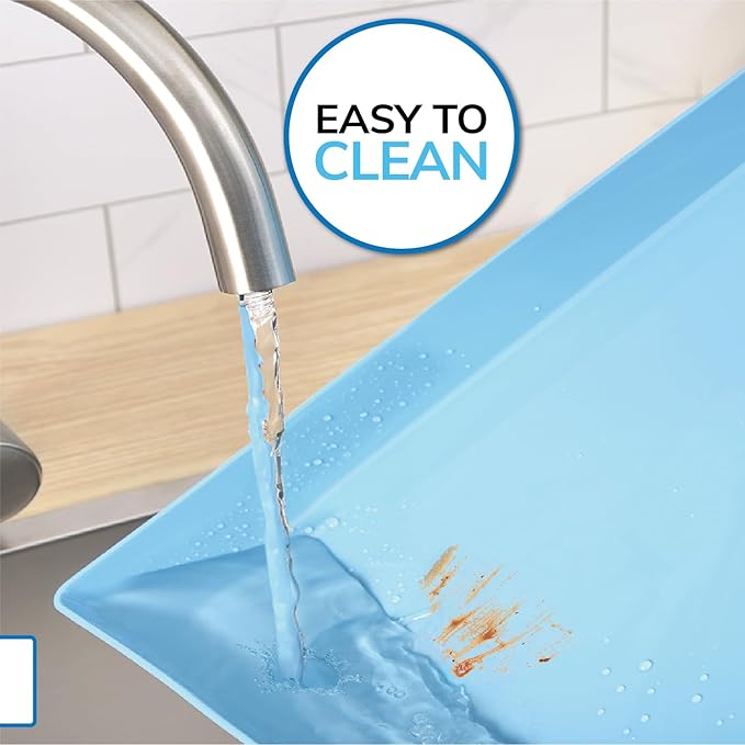 US Acrylic Coastal Plastic Serving Trays (Set of 4) 15” x 10” | Large Unbreakable Reusable Rectangular Party Platters | Serve Appetizers, Fruit, Veggies, & Desserts | BPA-Free & Made in USA