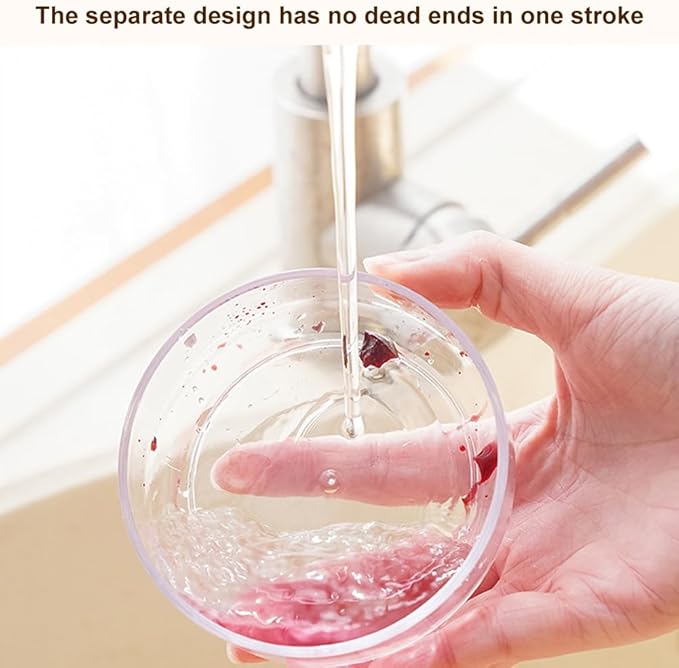 Cherry Pitter Tool,7 Hole Push Button Quick Release Cherry Pitter Multifunctional Fruit Pit Remover with Splatter Protector for Kitchen, Cake Shop, Fruit Salad(COLOR:Red)