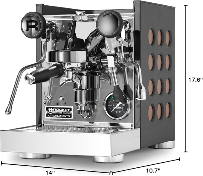 Rocket Espresso Appartamento TCA Espresso Machine (Black/Copper)