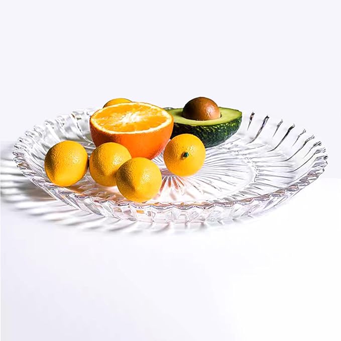 Glass Fruit Bowl or Decorative Bowl, used for Kitchen counter or living room center table decoration, Centerpiece Bowl (11.6in)