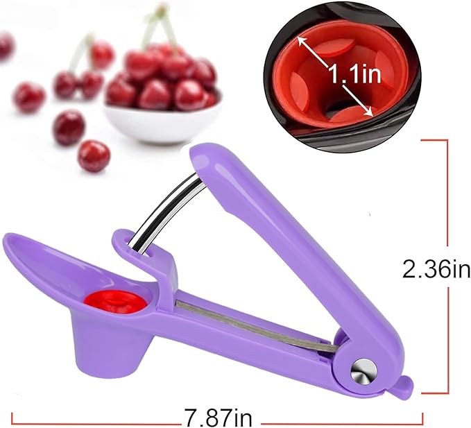 Cherry Pitter Tool,Cherry Pitter Cherries Stone Remover Tool for Making Cherry Jam,Cherry & Olive Pitter with Space-Saving Lock Design