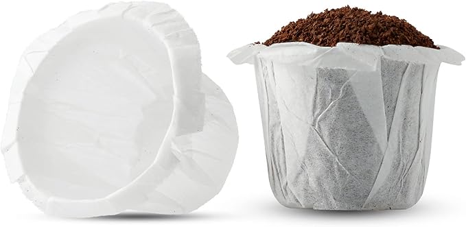 Disposable Coffee Filters, 400 Count Paper Coffee Filter for Keurig Brewers Single Serve 1.0 and 2.0 Compatible with All Brands Reusable K Cup Filter, White