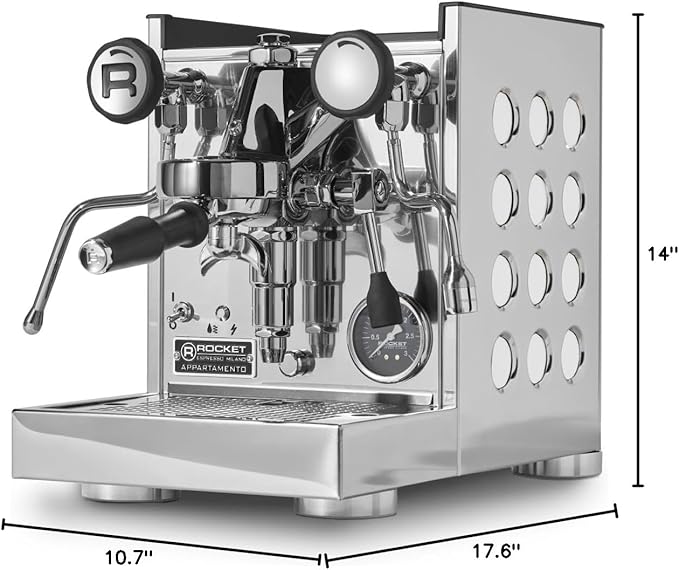Rocket Espresso Appartamento TCA Espresso Machine (Stainless/White)