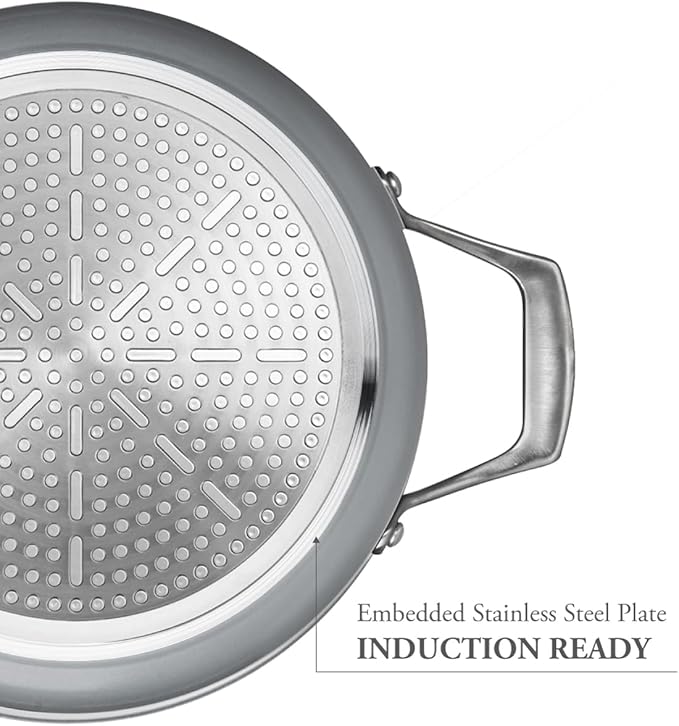 TECHEF - CeraTerra Collection, 5-quart Ceramic Nonstick Soup Pot with Glass Lid (PFAS, PTFE, and PFOA Free), Made in Korea (5-quart)