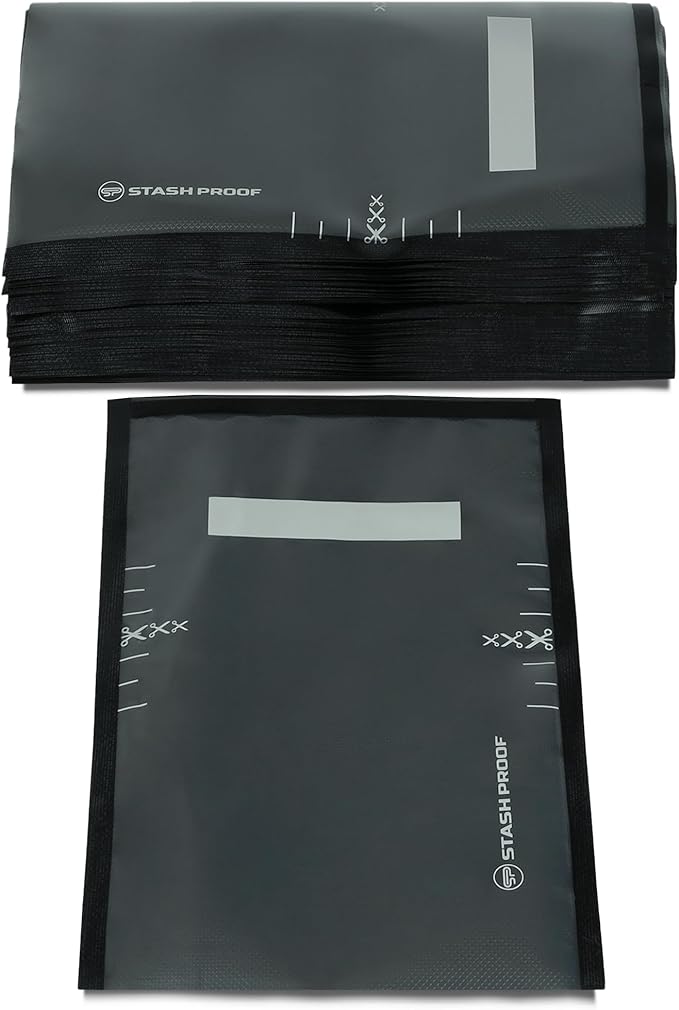 Vacuum Seal Bags 8" x 12" (100 Count) 5.5 Mil (Black and Clear) - BPA Free Commerical Grade Food Saver for Storage, Sous Vide, and Meal Prep Sealer Bag