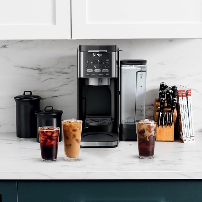 Ninja | Drip Coffee Maker | DualBrew Pro Hot & Iced Coffee | Compatible with K-Cup Pods | 3 Brew Styles (Classic, Rich, & Iced) | 70oz Removable Reservoir & Dishwasher Safe | Black | 14-Cup (Renewed)