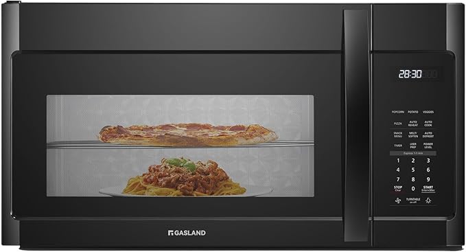 GASLAND Over the Stove Microwave 30 Inch, 1.9 Cu.ft. Over the Range Microwave with 11 Power Levels, One Touch Cooking, 400 CFM,1000W, LED, Turntable, Sensor Cook, Over Stove Microwave Oven, Black