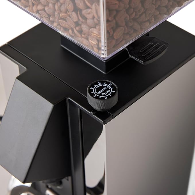 Eureka Mignon Silenzio Espresso Grinder | Silent Technology | Stepless | Timed Dosing | (Chrome, 55mm)