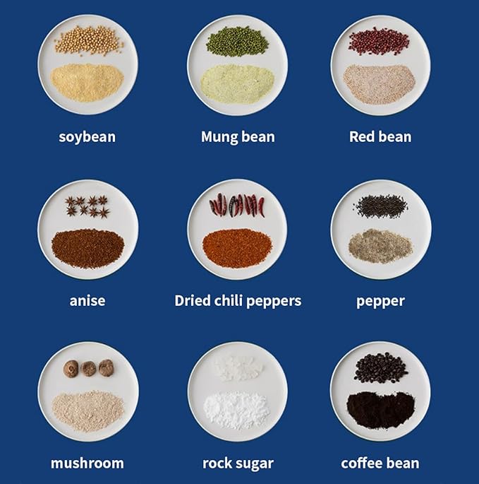 Electric Coffee Grinder, Grain mills, Spice Grinder Electric, Household Small Powder Grinding Machine, Herb Grinder, Multifunctional Grinding Machine with 304 Stainless Steel Blade