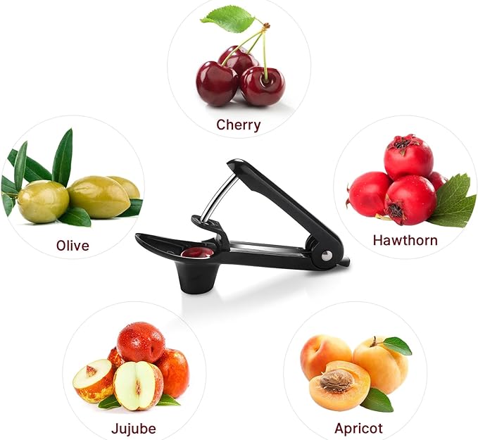 Cherry Pitter Tool Pit Remover, Olive Pitter Tool, Cherry Seed Remover, Stainless Steel Lock Design Fruit Pitters, Portable Cherries Corer for Making Cherry Jam