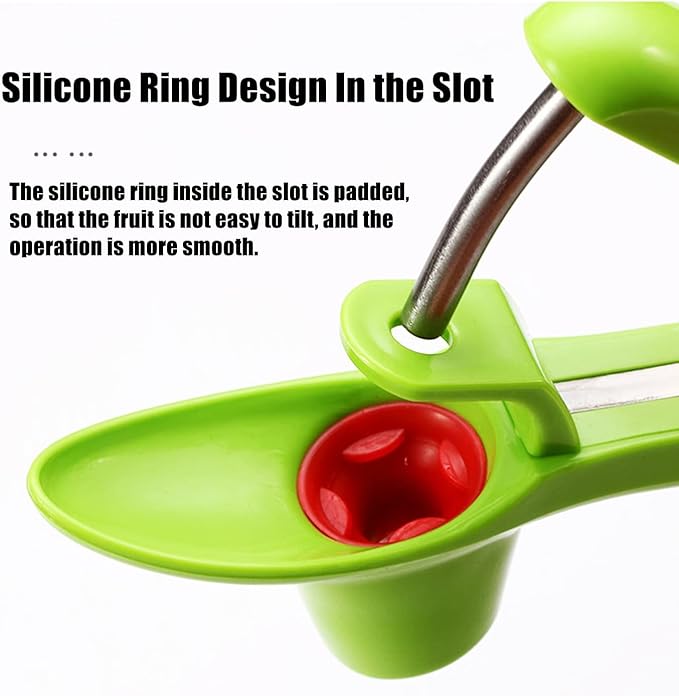 2pcs Cherry Pitter Tool, Cherry Pit Remover, Multi-Function Fruit Corer and Remover, Cherry Corer Pitter Tool for Jam (Green)