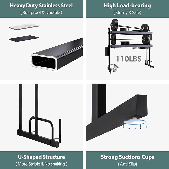 MAJALiS Over Sink Dish Drying Rack, Stainless Steel 2 Tier Large Dish Drainer Above Sink Adjustable 27.5" - 34.6", Expandable Kitchen Counter Organizer Storage Shelf with 6 Hooks