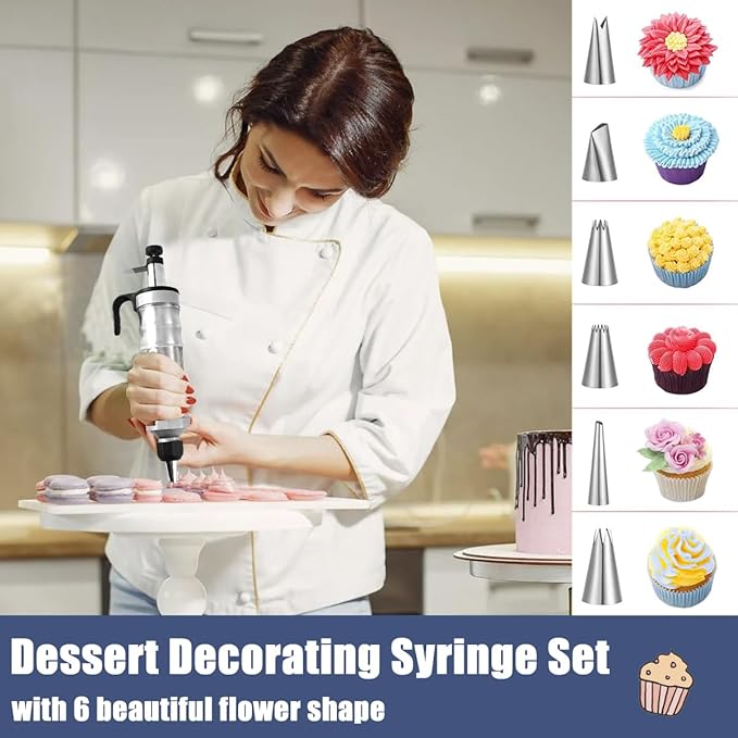 175PCS Icing Decoration Gun Set, Cake Decorating Kit with 48 Piping Tips, Baking Supplies, Icing Gun Kit, Frosting Piping Kit for Beginners, Cupcake, Baking kit, Cake Decorating Tool