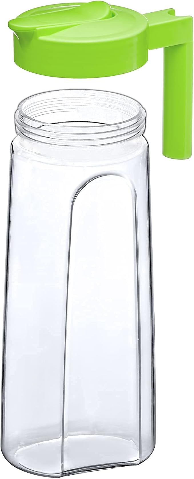 Amazing Abby - Slim - Tritan Pitcher (64 oz), Unbreakable Plastic Water Pitcher with Lid, BPA-Free, Heat-Resistant, Dishwasher-Safe, Great for Both Iced and Hot Drinks, Indoors and Outdoors, Green