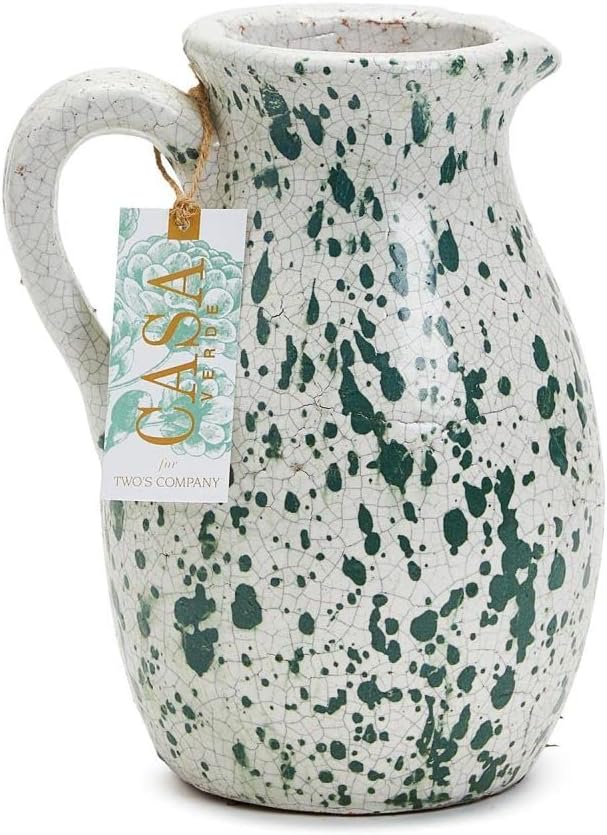 Two's Company Verde Splash Jug - Terracotta
