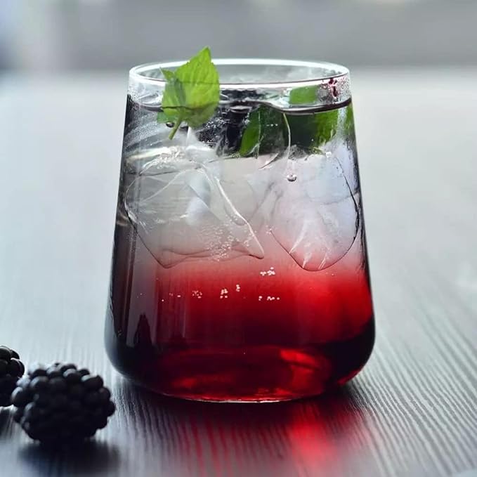 KROSNO Water Juice Drinking Glasses, Set of 6, 12.9 oz, Avant-Garde Collection, Crystal Glass, Lightweight Everyday Drinking Glasses, Multi-Purpose, Dishwasher Safe, Made in Europe