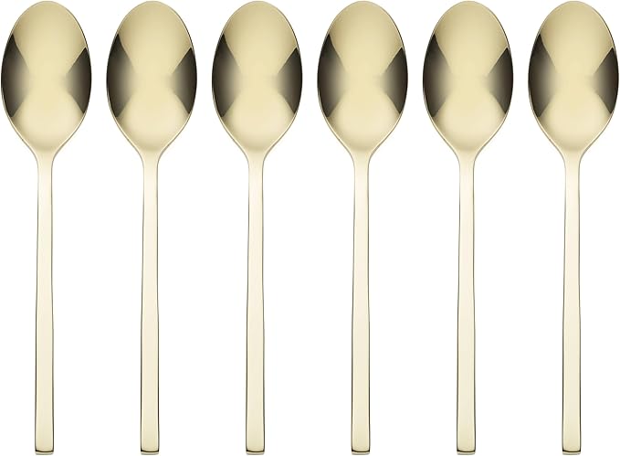 Oneida 895331 Allay Champagne Everyday Flatware Teaspoons Metallic, Set of 6