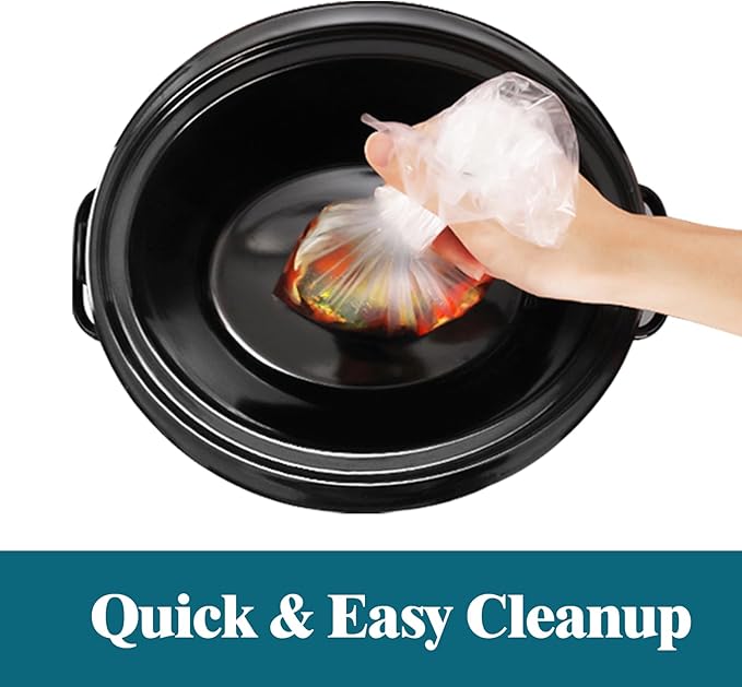 Slow Cooker Liners, 20-Pack Cooking BagsOversized Disposable Pot Liner Plastic Bags, Fits 6QT to 10QTFor Slow Cooker Cooking Tray, 14-Inch x 22-Inch, 20 Liners (20)