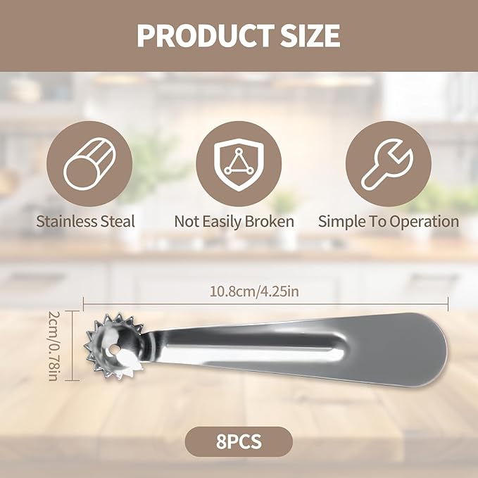 8 PCS Tomato Corer Strawberry Huller Tool,Strawberry Stem Remover,Stainless Steel Fruit Stem Remover for Tomato,Vegetable and Fruit Corers,Perfect for Kitchen