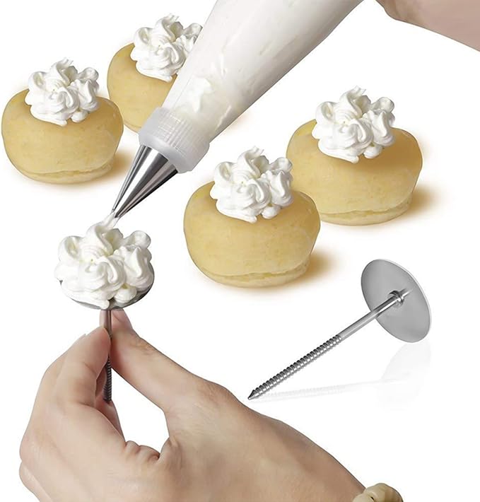 8 Pieces Piping Bags and Tips Set 6 Icing Tips Icing Piping Nozzles Set Frosting Bags Ties Cupcake Decorating Kit Cupcake Pastry Tool