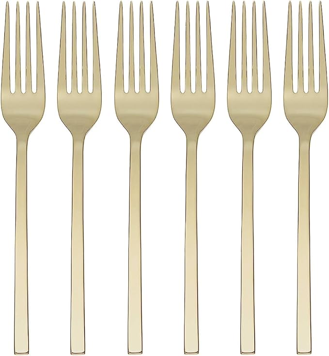 Oneida 895330 Allay Champagne Everyday Flatware Dinner Forks, Set Of 6