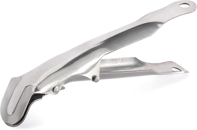 New Star Foodservice 50479 Deep Pizza Tray Pan Gripper Holder, 8", Silver