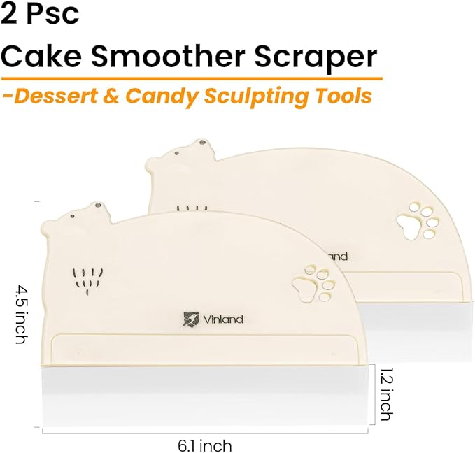 2 Pcs Cake Smoother Scraper, Cake Decorating Supplies Acrylic Cake Scraper Cake Decorating Supplies Food-Grade Transparent Flexible PE Plastic Cake Scraper - Designed for Bread and Cake Decoration