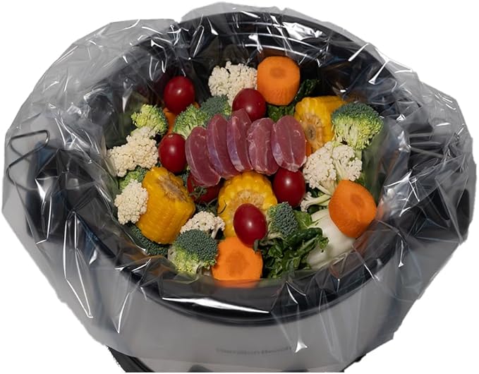 Slow Cooker Liner,Disposable Cooking Bags Large Size Fitted liners for electric slow cookers Fits 3-8 Quarts 13×21 Inch Suitable for Oval & Round Pots (20)