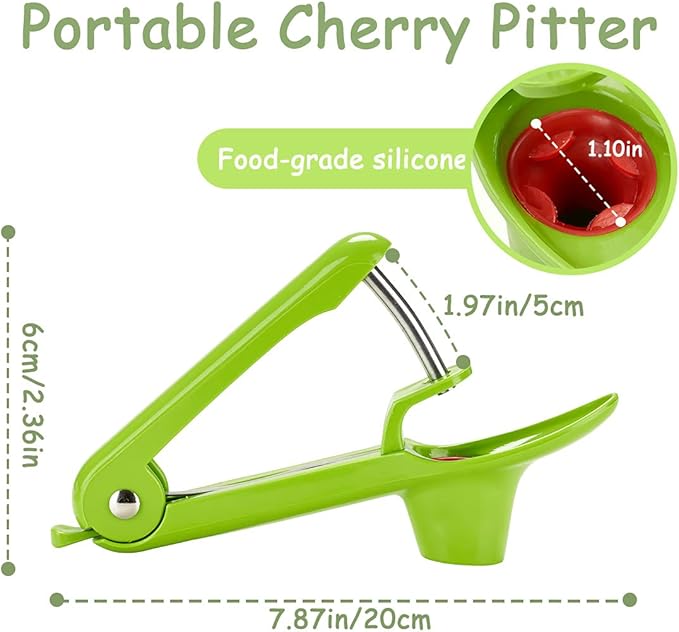Cherry Pitter, Olive Pitting Tool Cherries Stoner Remover(Green)