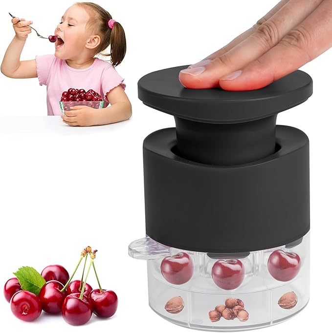 Cherry Pitter Tool Pit Remover, Multiple Cherry Seed Remover, 7 Holes Cherry Stoner Pitter Quick Release, Multiple Cherry Pit Remover Cherries Jam