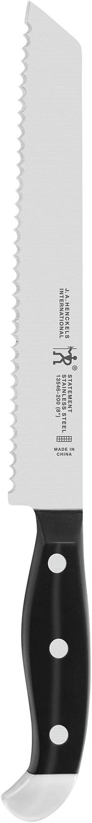 HENCKELS Statement Razor-Sharp 8-inch Bread Knife, Cake Knife, German Engineered Informed by 100+ Years of Mastery, Black