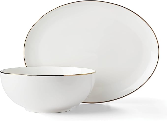 Lenox 894109 Trianna White 2Pc Serveware Bundle