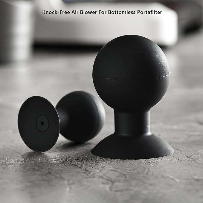 Puck Screen Reusable Mesh Coffee Filter for Espresso Portafilter Basket with Silent Puck Screen Ejector Coffee Grounds Remover Knock-Free Air Blower Kit (51mm)