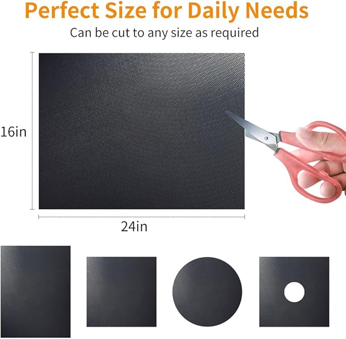 4 Pack Large Oven Liners for Bottom of Electric Gas Oven Reusable,17"x 25" Thick Heavy Duty Nonstick Teflon Oven Mat, Heat Resistant Grill Mats Outdoor, Easy to Clean Gas Stove Liners