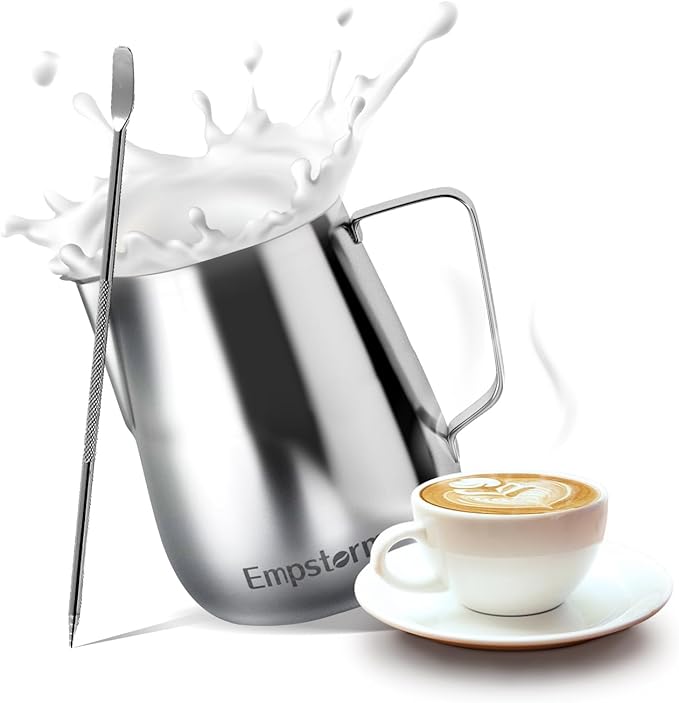 Espresso Machine 20 Bar,Espresso Coffee Maker with Milk Frother Steam Wand,Semi-Automatic Dual-nozzle Espresso Machine,Automatic power-off Function (Milk Frothing Cup)