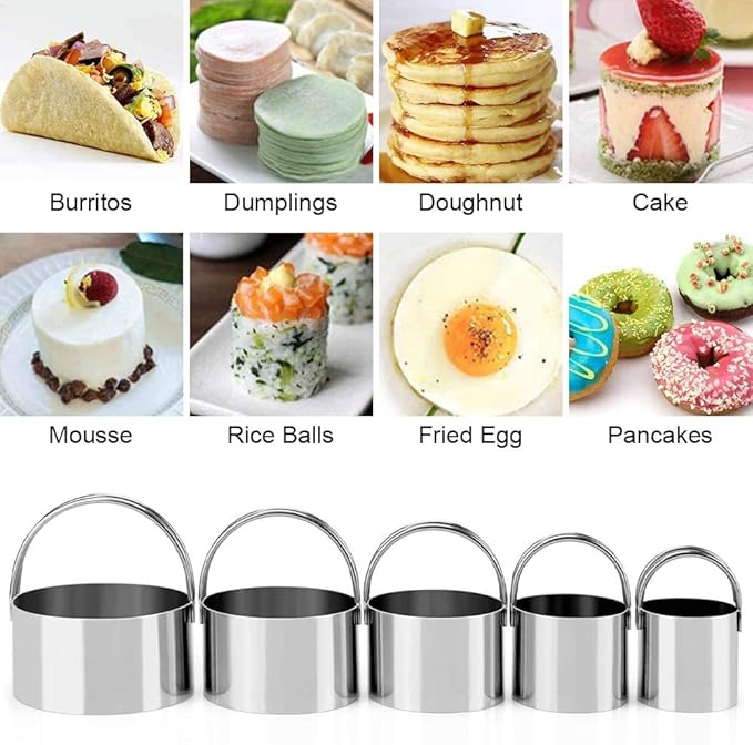 Pastry Cutter, Biscuit Cutter, Dough Scraper, Silicone Baking Mats, Stainless Steel Pastry Blender Set, Dough Cutter Biscuit Cutter Baking Pastry Mat Dough Blender Tools & Pastry Utensils (5 Pcs/Set)