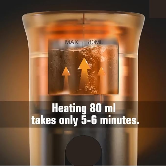 Portable Espresso Maker – Self-Heating USB-C Rechargeable Travel Coffee Maker for Car, Camping, Office, portable coffee maker - portable coffee machine With Ground Coffee & NS Capsule (Green)