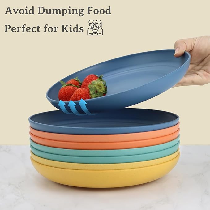 wheat straw bowls,plates,cups and cutlery sets 28 pcs - Dishwasher safe dish sets for kitchen, camping, indoors and outdoors.Green