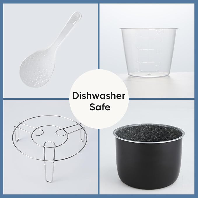 DUMOS 12-in-1 Electric Pressure Cooker 6 QT Stainless Steel Multi Cooker Electric for Pressure, Rice, Steamer, Yogurt Maker, Slow Cook,Meat Stew, Cake, Porridge, Multigrain, Sliver