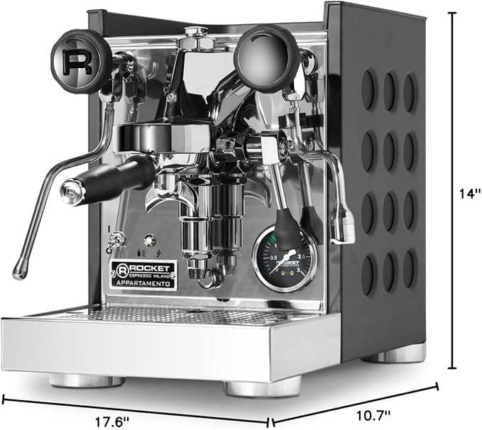Rocket Espresso Appartamento TCA Espresso Machine (Black/Black)