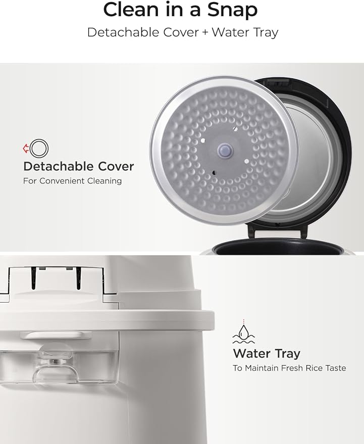 CUCKOO CR-1095 10-Cup (Uncooked) / 20-Cup (Cooked) Basic Rice Cooker and Warmer with Nonstick Inner Pot, Switch Press (White)