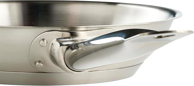 Winco Commercial-Grade Stainless Steel Fry Pan, Natural Finish, 8"