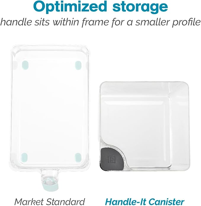 Polder Handle-It Canister, BPA-Free Plastic, Stackable Storage Canister, Air-Tight Food Storage Container, Canister for Kitchen Organization and Storage, 2.75-Quart