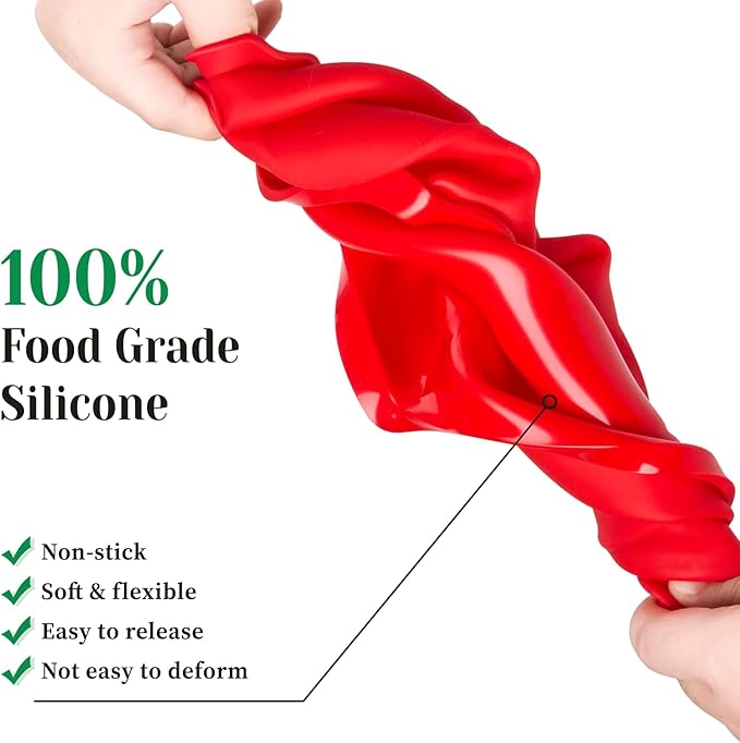 10 Inch Heart Shaped Cake Pans, 2 Pack Nonstick Large Heart Cake Molds Silicone Baking Molds for Cheesecakes, Chocolate Cakes, Brownies